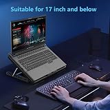 LIANGSTAR 6 Fan Laptop Cooling Pad 12-17 inch with 7 Height Adjustable Stand view 3