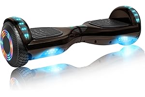 SISIGAD Hoverboard for Kids Ages 6-12, with Built-in Bluetooth Speaker and 6.5" Colorful Lights Wheels, Safety Certified Self Balancing Scooter Gift for Kids
