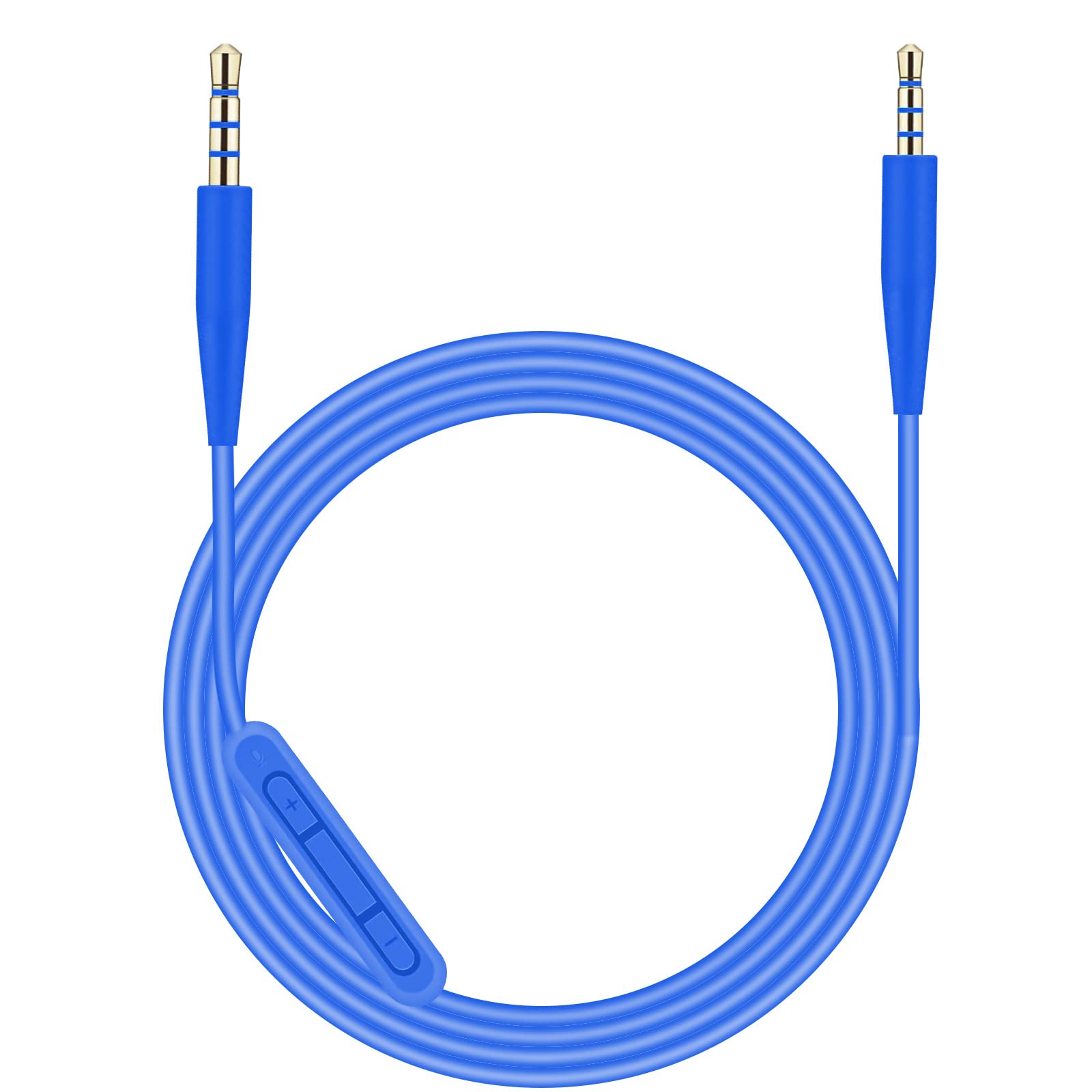 Toxaoii Replacement QC45 Cable Headphone Cord Aux Cable Wire Compatible with Bose Quietcomfort 35 QC25 QC35 QC45 OE2i Soundlink SoundTrue NC700 Headphones(Blue with Mic)