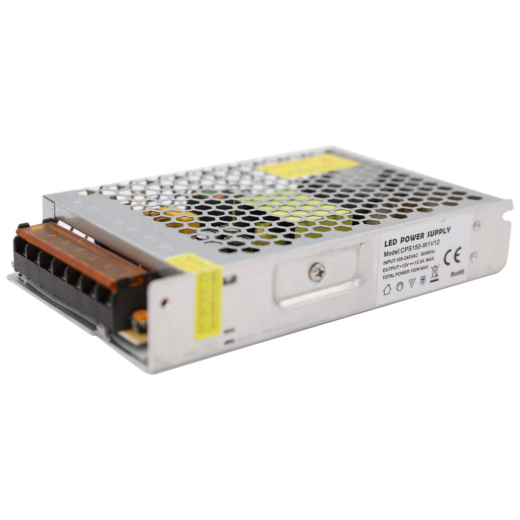 Daxpoo Led Strips Hue Lights 12v Volt Power Adapter Supply 150W PSU Transformer Driver (CPS150-DP12)