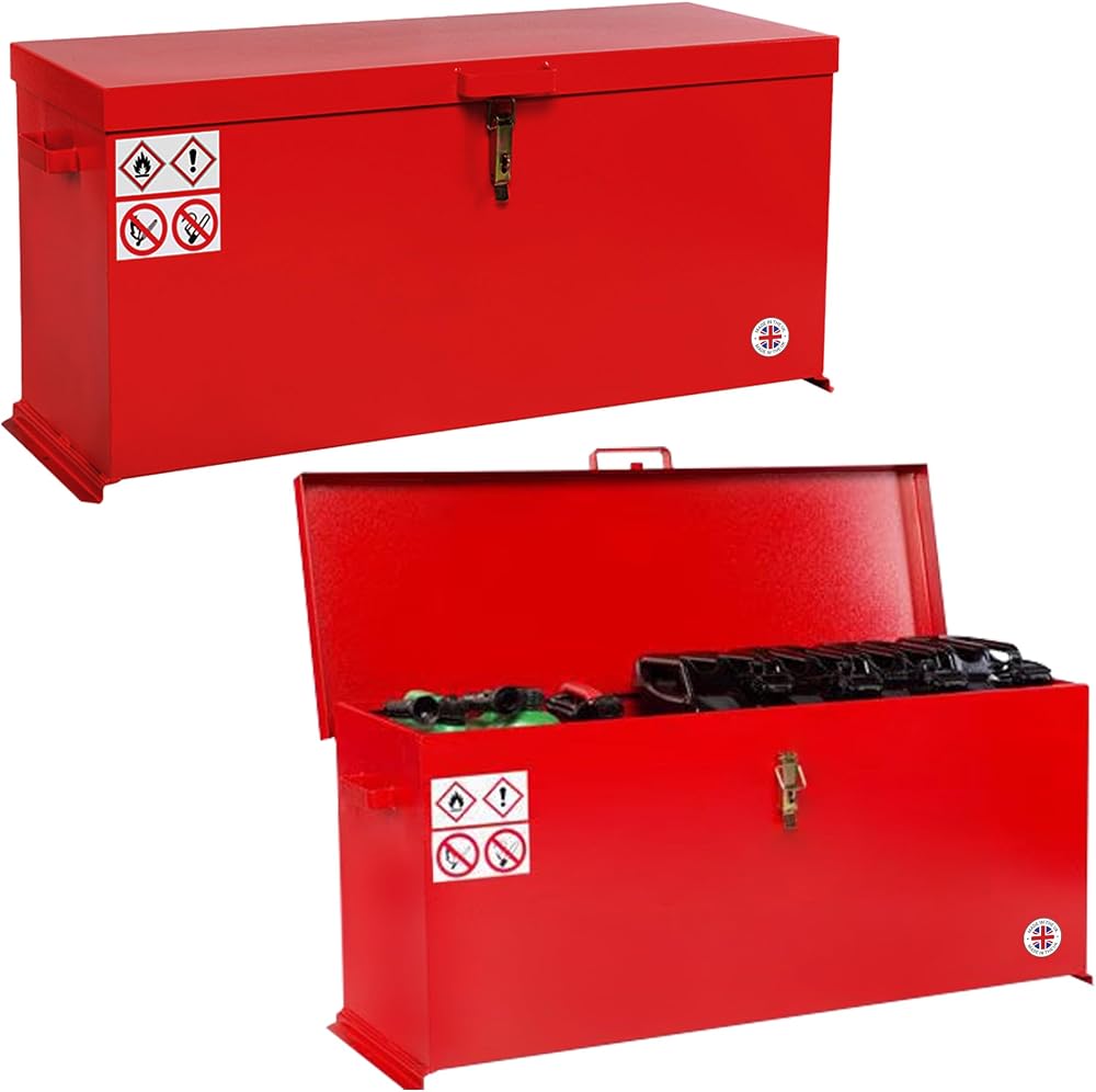 Horison Industries COSHH Cabinet Red Flammable Liquid Storage Fire Proof