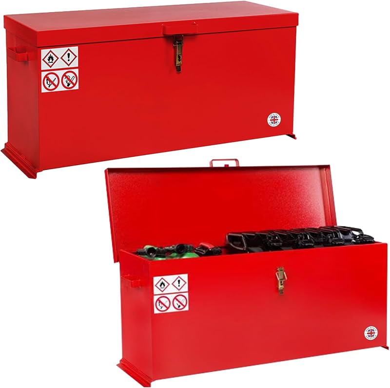 Horison Industries COSHH Cabinet Red Flammable Liquid Storage Fire Proof