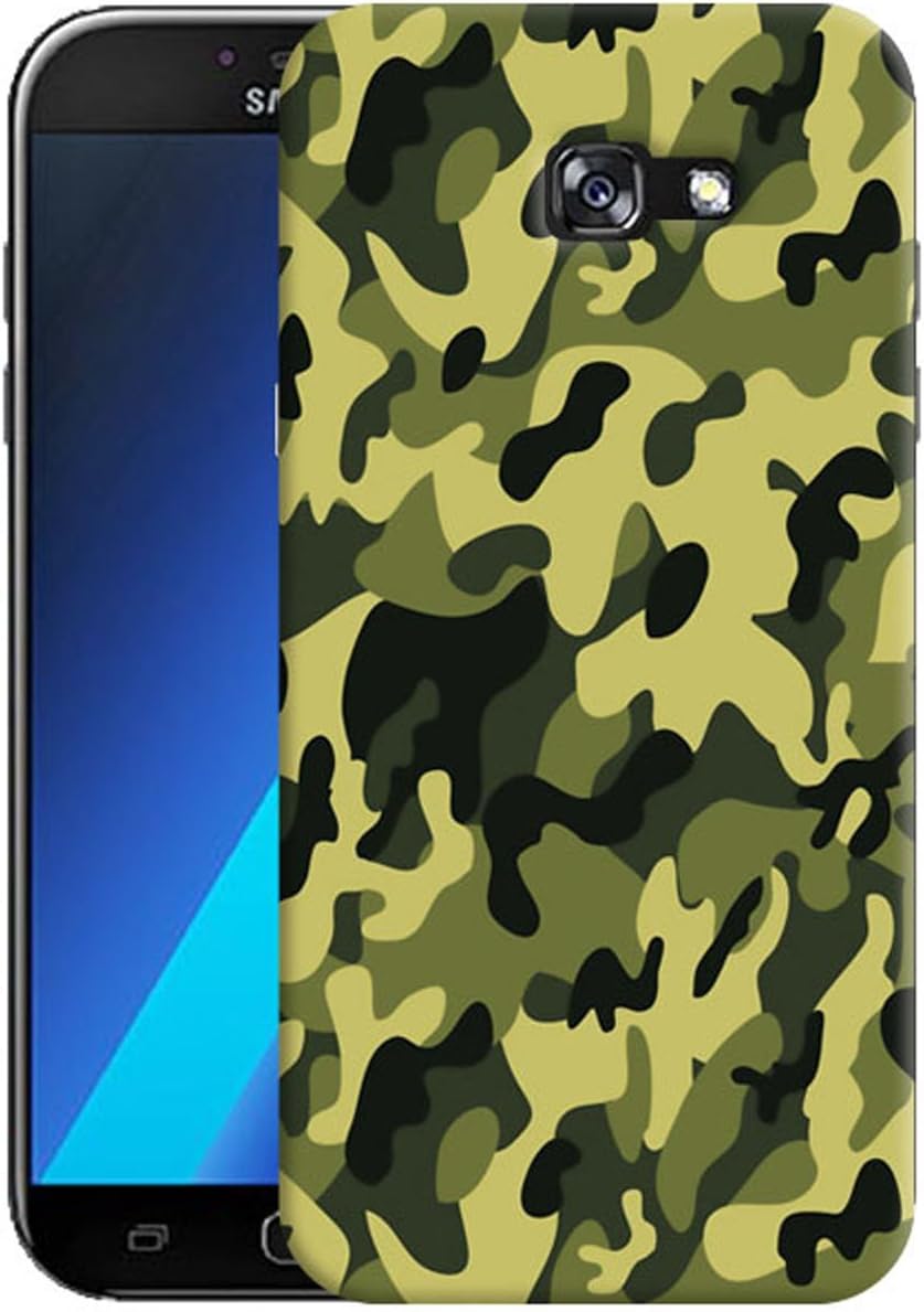 Humor Gang Camouflage Army Pattern Printed Designer Hard Cases Mobile Back Cover for Samsung Galaxy A7 (2017)"
