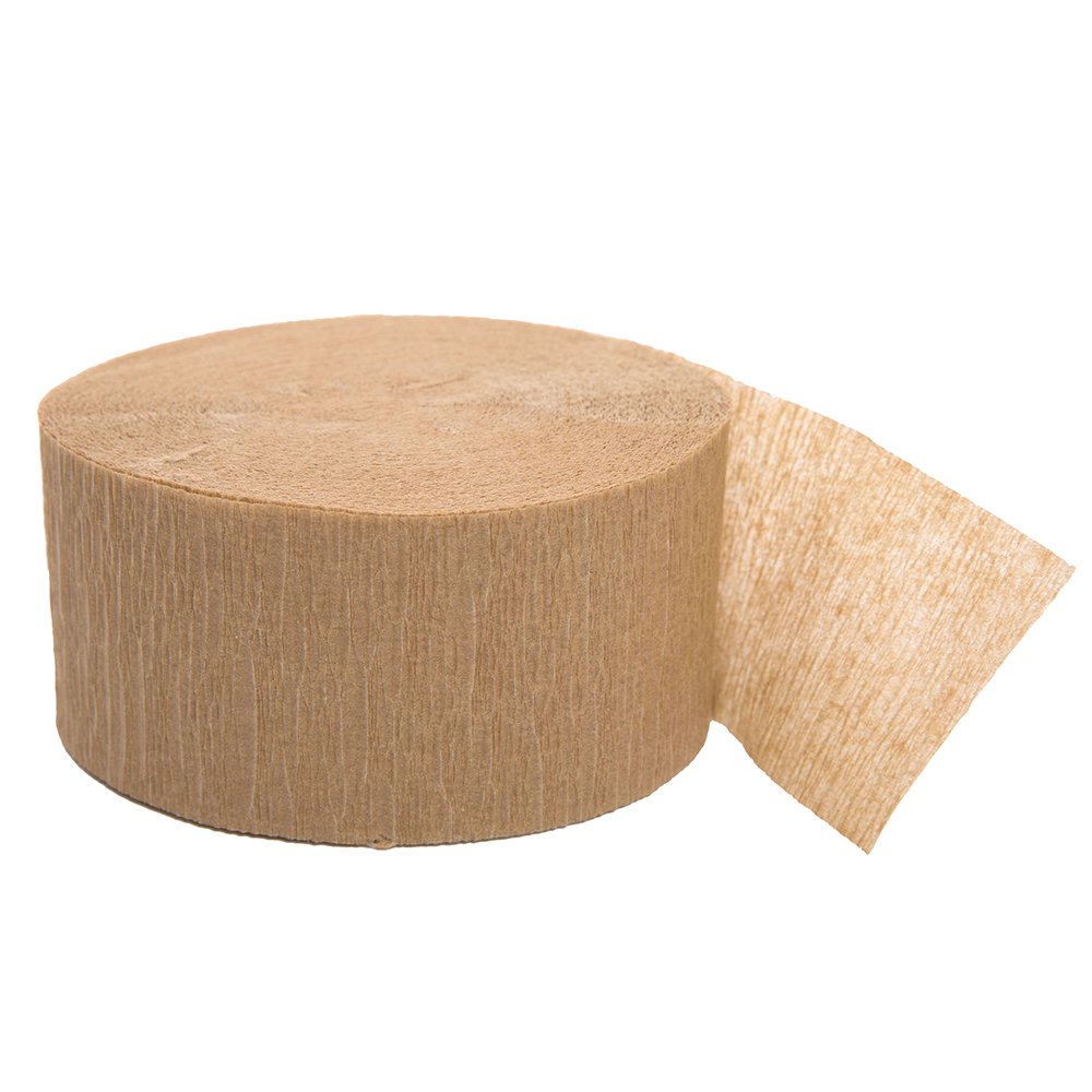 Gold Crepe Paper Streamer (2 Meters) 1 Piece - Premium Quality Party Decoration for Celebrations and Events