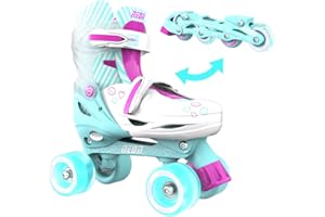 Yvolution 4 Adjustable Sizes Roller Skates Light Up Wheels for Girls Boys for Kids Inline and Quads Kids Skates (12-2 or 3-6 US)
