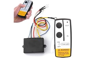 Winch Remote Control,Smart Winch Wireless Remote Control Switch Set with Indicator Light,12V ATV Dump Trailer Remote Towing S