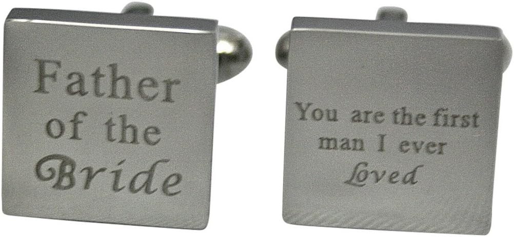 Father of The Bride Cufflinks Stainless Steel Gifts for Dad Wedding Cufflinks Gift