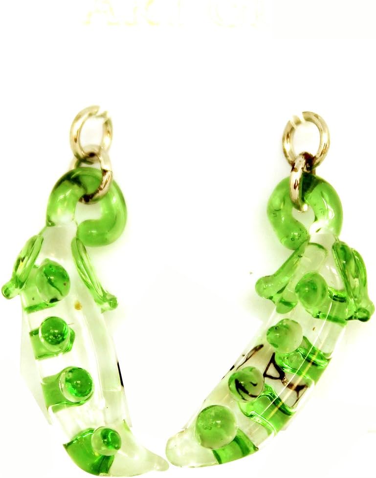 Glass Clear Peas in a Pod Hook Earrings - Toy Fashion Earrings