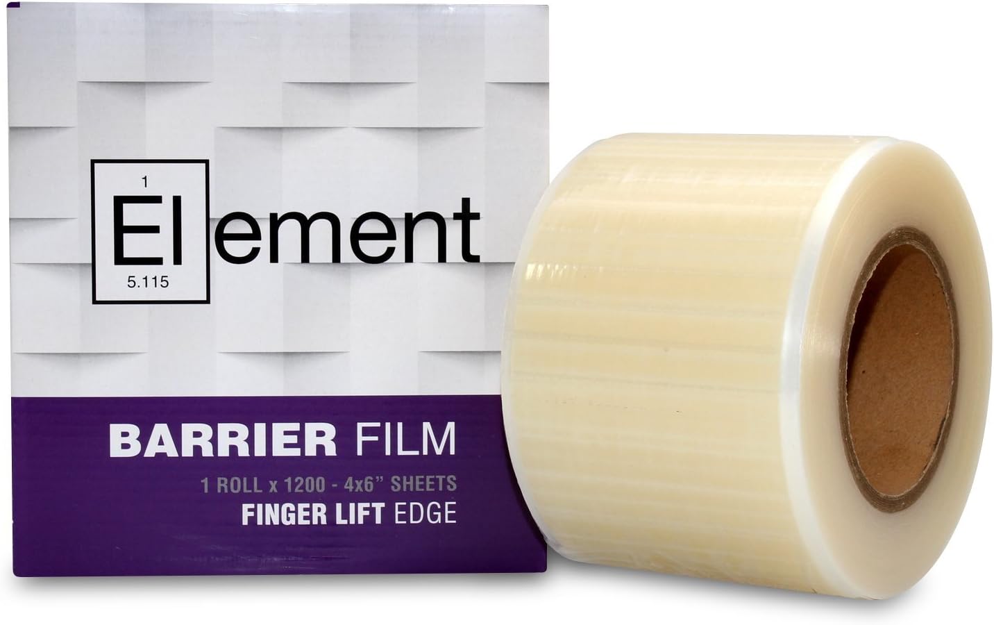 1200 Pcs in 1 Roll - 4x6 Inch Perforated Sheets - Element Clear Barrier Film Roll with Dispenser Box