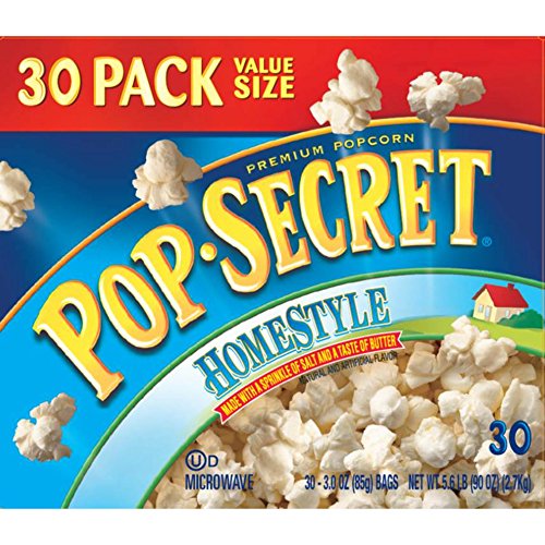 Pop secret popcorn, homestyle, 30 count of 3oz bags eac…