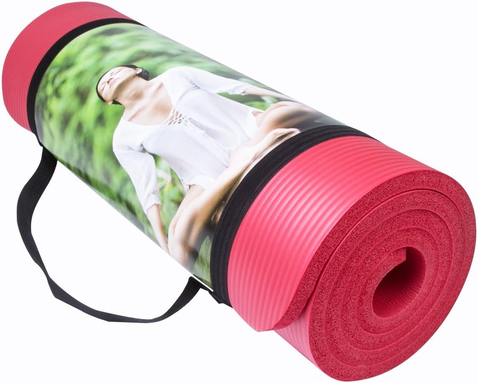 QUBABOBO Esterilla de Yoga 10 mm de Espesor Antideslizante y Durable Esterilla de Gimnasia, Esterilla para Fitness con Correa / Bolsa de Yoga 183cm x 61cm x 1cm: Amazon.es: Deportes y aire