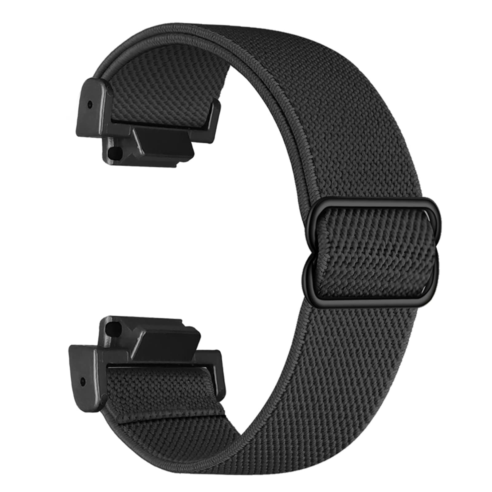 ahayo Elastic Watch Strap for Casio gshock GW-DW5600, Soft Nylon Stretchy Embroidery Loop Wrist Band with Adjustable Buckle for Casio GA-100 6900 (Black)