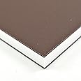 BuyPlastic King ColorCore Plastic Sheet 3/4" x 24" x 36" Brown-White-Brown Color Core, HDPE Board, High Density Polyethylene Panel