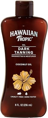 Hawaiian Tropic Dark Tanning Oil 235 ml Moisturizing PETA Cruelty Free Derm view 1
