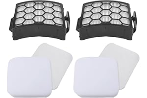 Filter Replacement for Shark LA480WM UV850 UV900 LA492 LA481 LA481C Upright Vacuum Cleaners, Part # XHF320 & XFFK602UKT