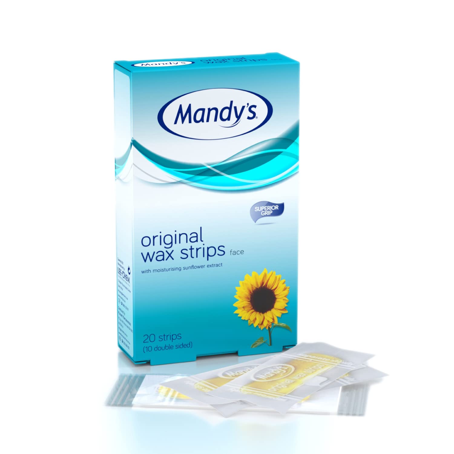 Mandy's Original Wax Strips for Face - 10 Double Sided Crystal Strips