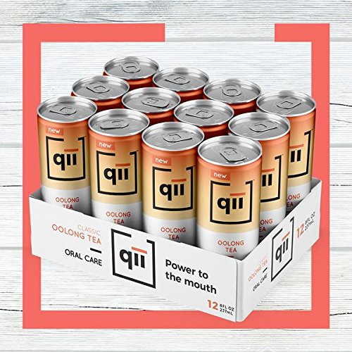 qii Oolong Tea – Removes up to 52% of plaque in one serving, Neutral pH, Sweetened with Xylitol, Dentist-Approved, Brewed with Certified Organic Tea, 30 calories, 12 pack - 8 oz cans