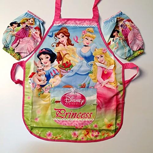 CJB Lovely Princess Kids Waterproof Apron Sleeves Set Pink 2-6T (US Seller)