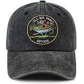 I'll Be in My Office Garden Hat for Men Women, Funny Adjustable Cotton Embroidered Gardening Plant Lovers Baseball Cap