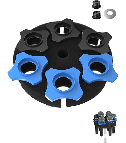 Multi Microphone Holder For Handheld Dynamic, Wired And Wireless Mics...