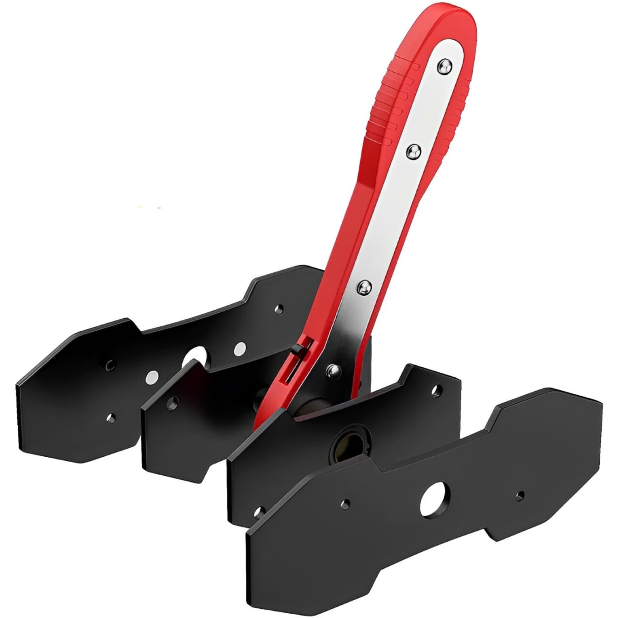 Photo 1 of ***missing assembly hardware*** Brake Caliper Compression Tool - Car Ratcheting Brake Caliper Piston Spreader Press Tool with 2 pcs Steel Plates, 360° Adjustable Piston Compressor, Essential Tool Kit for Car Brake Repair