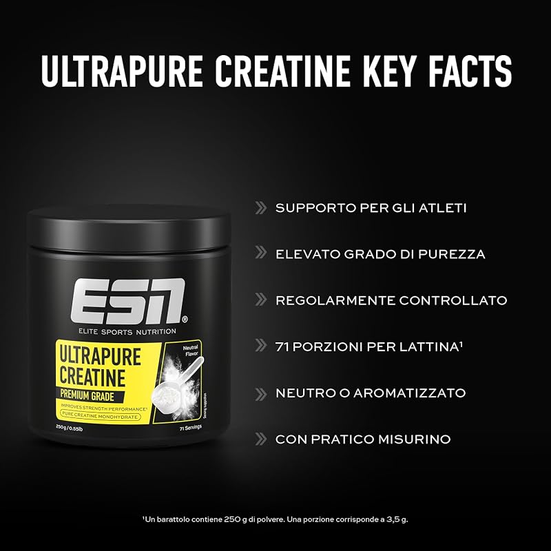 Ultrapure Creatine Monohydrate, 250 g, 71 porzioni