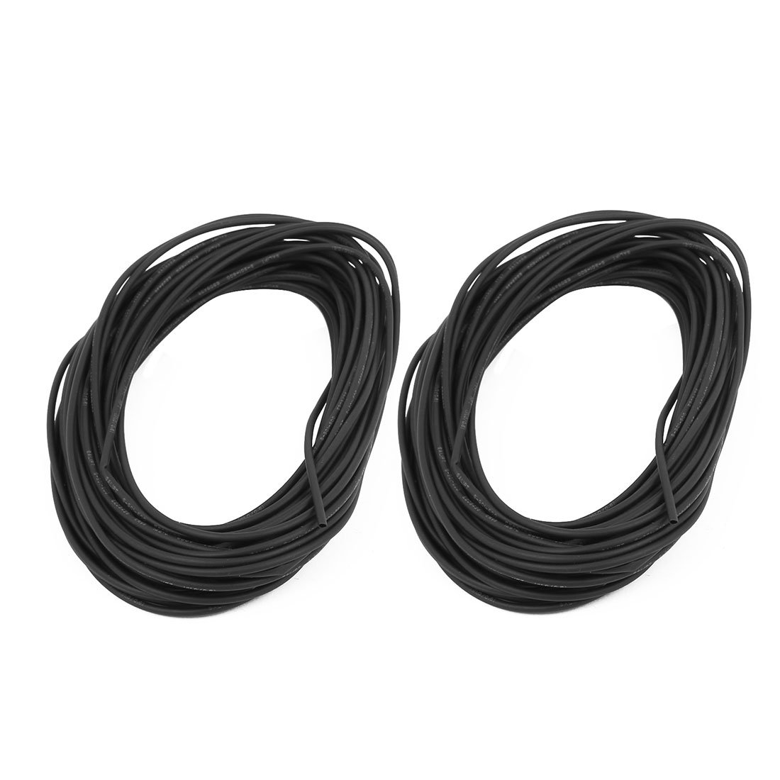 sourcingmap 2Pcs 1mm Dia 2:1 Heat Shrink Tubing Tube Sleeving Wire Cable Black 10M Length