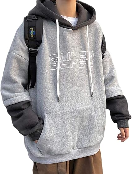 Amazon Beibang バイバン パーカー メンズ プルオーバー フード ゆったり トレーナー ポケット トップス 無地 スウェットパーカー シンプル 保温 アウター カジュアル 秋 春 トレーナー パーカー 通販