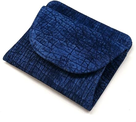 Amazon Aizome Hipp1000 財布 札入れ ボックス型 小銭入れ付 本革 カバ革 ヒポポタマスレザー 藍染 オリジナルパース ナカムラ 財布