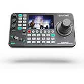 AVKANS PowerJoy PTZ Camera Joystick Controller, IP NDI Camera Keyboard with 4D Joystick, Electrical Controlling Device for Live Streaming(5inch Preview)