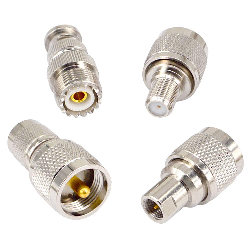 UHF Adapter Kits, SMA To BNC Connector, 24-Pack RF Coaxial Connectors Set Uhf Pl259 So239 To Sma Bnc N F Type Male Female Coax Adapters