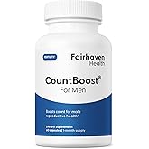 Fairhaven Health CountBoost for Men Optimal Count and Volume Male Fertility Supplement - Pre-Conception Nutrition for Him - with Ashwagandha, Vitamin C, and CoQ10-60 Capsules