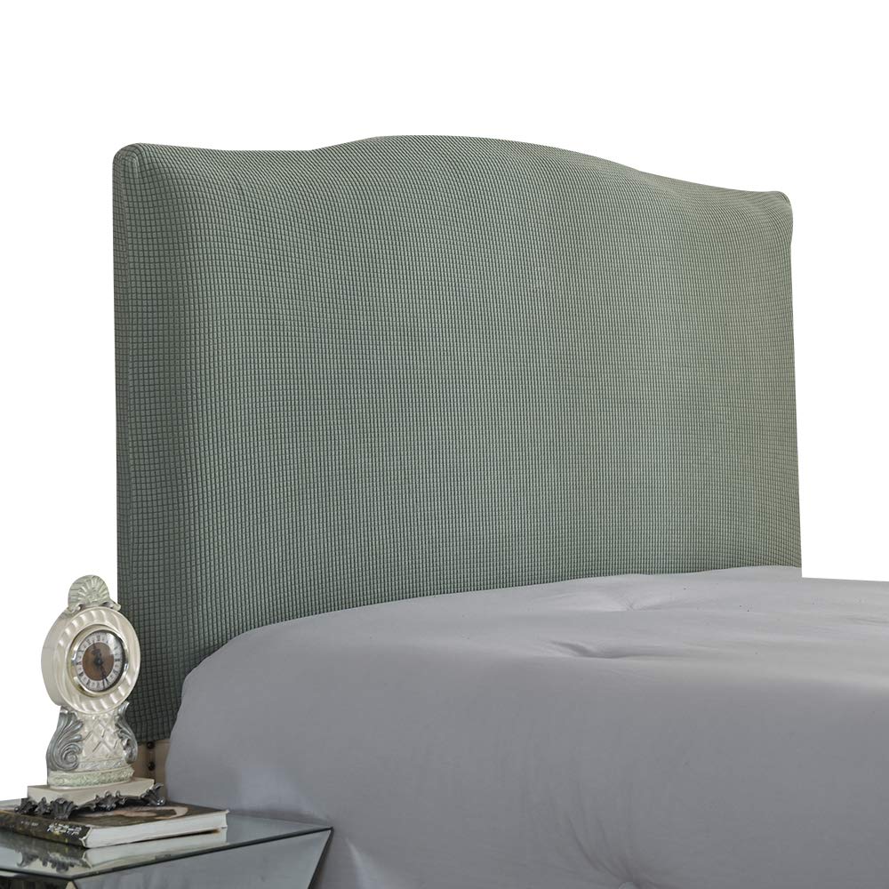 WINS Headboard Protector Cover Stretch Headboard Cover Anti Dust Solid Headboard Cover Bedroom Decor Bean Green