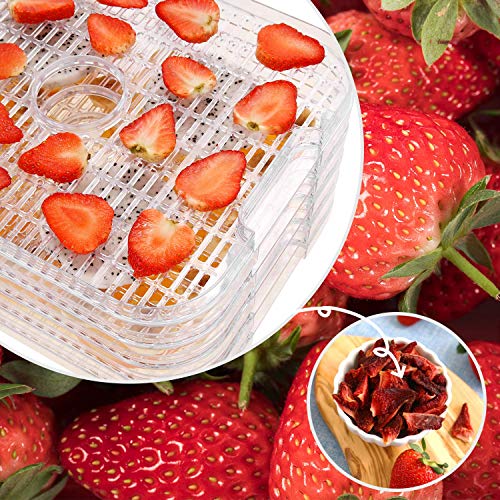 Food Dehydrator Machine - Jerky Dehydrators with 8 Trays, Digital Timer and Temperature Control,(BPA Free, 400Watt)