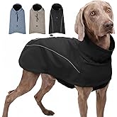 PlentiVive Pro-Series Waterproof Dog Coat, Softshell Winter Jacket with Fleece Lining & Rear Leg Straps, Full-Coverage Raincoat with Dual-Zipper Harness Port for Outdoor Hiking (Black, Medium)