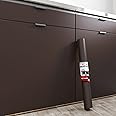 Decotalk Dark Brown Wallpaper 12 x 120 inch Matte Solid Brown Self Adhesive Wallpaper Peel and Stick Brown Contact Paper Removable Wall Covering for Cabinets Drawers Shelves Bedroom Walls Desk Table