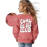 GLIGLITTR Big Sister Sweatshirt for Toddler Baby Girls - Cool Sis Club Long Sleeve Outfit Shirt for Announcement