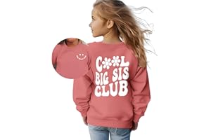GLIGLITTR Big Sister Sweatshirt for Toddler Baby Girls - Cool Sis Club Long Sleeve Outfit Shirt for Announcement