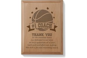 KATE POSH - #1 Basketball Coach Plaque and Award