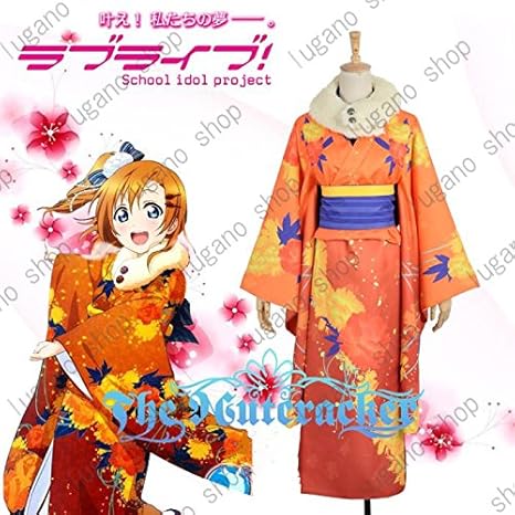 Amazon Lugano Love Live ラブライブ 高坂 穂乃果 正月浴衣 風 クリスマス ハロウィン イベント仮装 コスチューム コスプレ衣装 女l コスプレ 仮装 通販