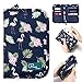Passport Wallet Holder for Men&Women,RFID Blocking Travel Waterproof Credit Card&Money Bag Multifunctional Family Zipper Cellphone Accessories Storage Boarding Passes Organizer (Flamingo)