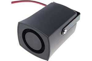 DriSentri Alert Siren, 12-24V Black 6 Tone Car Alarm Auto Warning Siren Horn for Motorcycle Car Vehicle