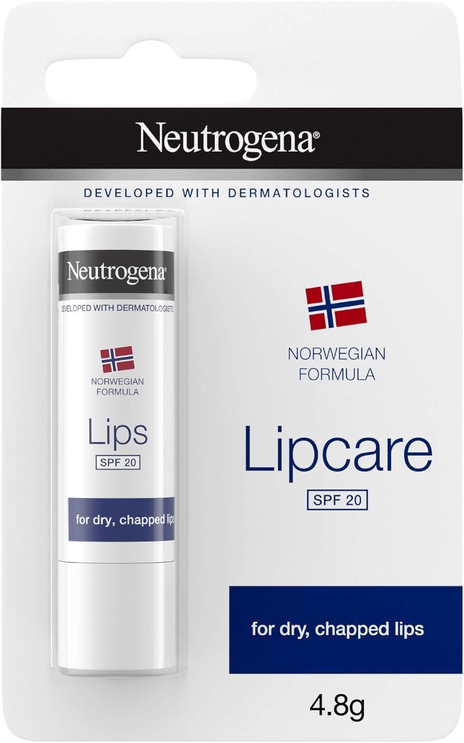 Neutrogena Lipcare Norwegian Formula SPF 20 Lip Care Stick 4.8g Pack of 6