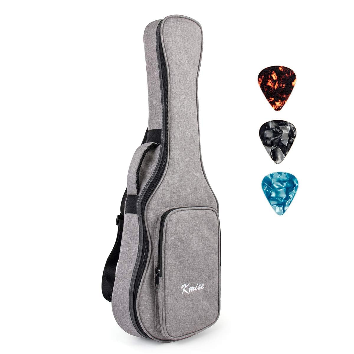 Kmise 23 Inch Concert Ukulele Gig Bag Soft Carrying Case with Double Strap with 3 Ukelele Picks