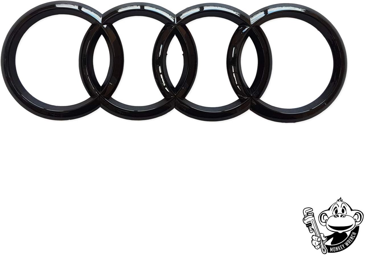 GLOSS BLACK REAR BADGE EMBLEM A1 A2 A3 A4 A5 A6 S3 RS S-LINE 192x63mm