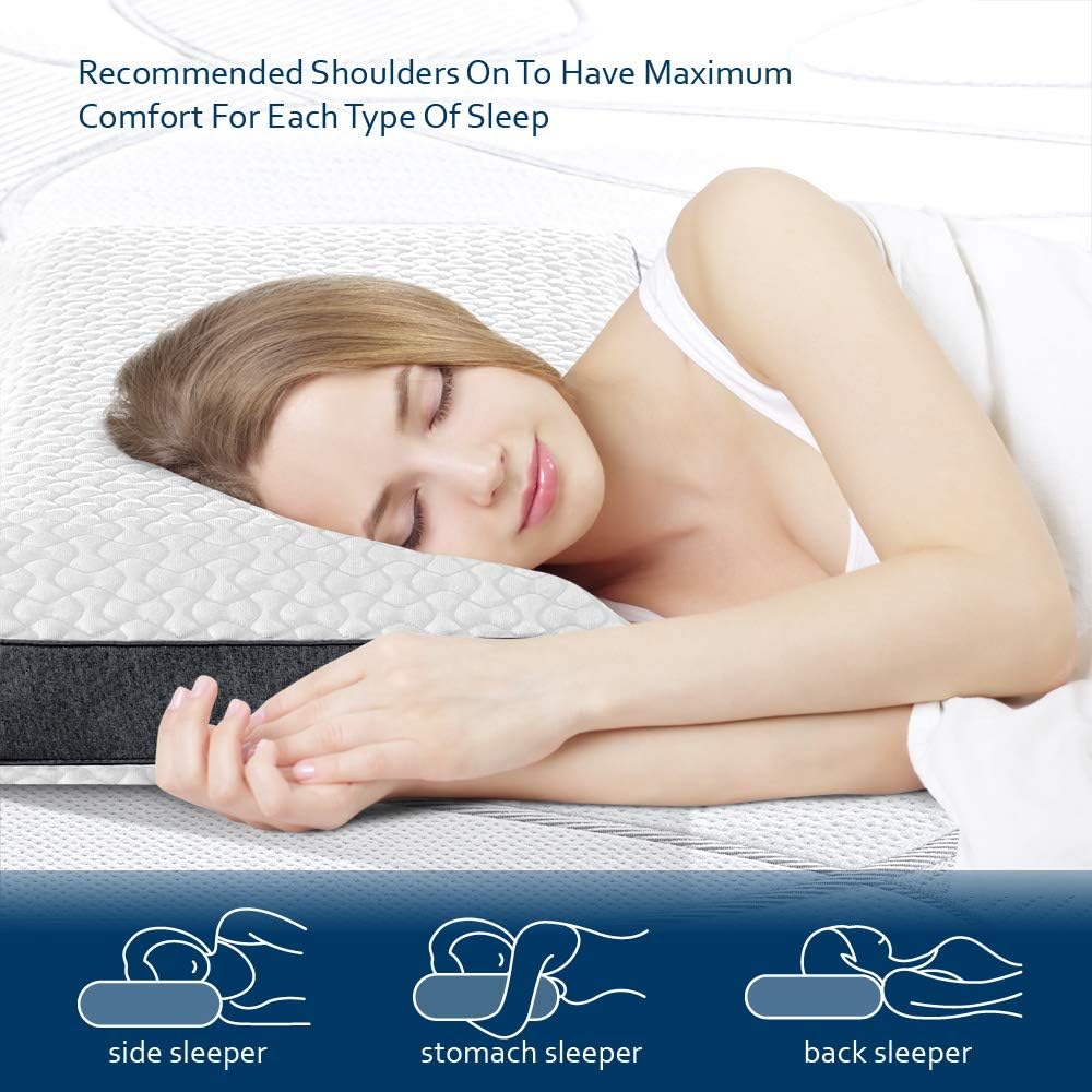Moonlight Family Cooling Bed Pillow, Pet Friendly & TEMP Control Cover, EVOLON Inner Cover, Gel Memory Foam Neck Pillow for All Side Sleepers, Certi-PUR US & Oeko-Tex Certified, Queen Size: Kitchen & Dining