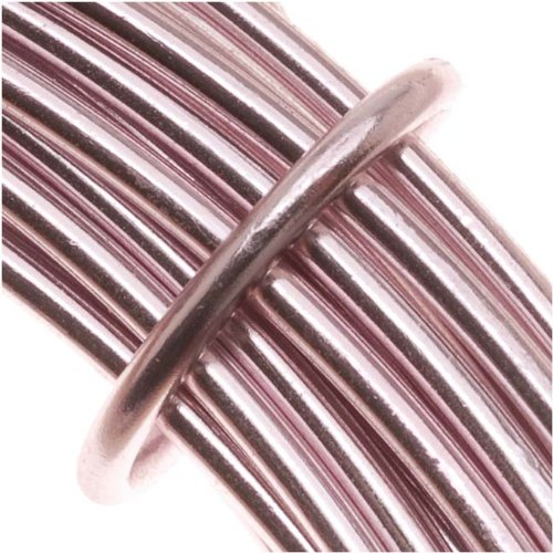 BeadSmith WCR-4102 11.8m Aluminum Craft Wire, Rose Pink, 12 gauge/39 Feet
