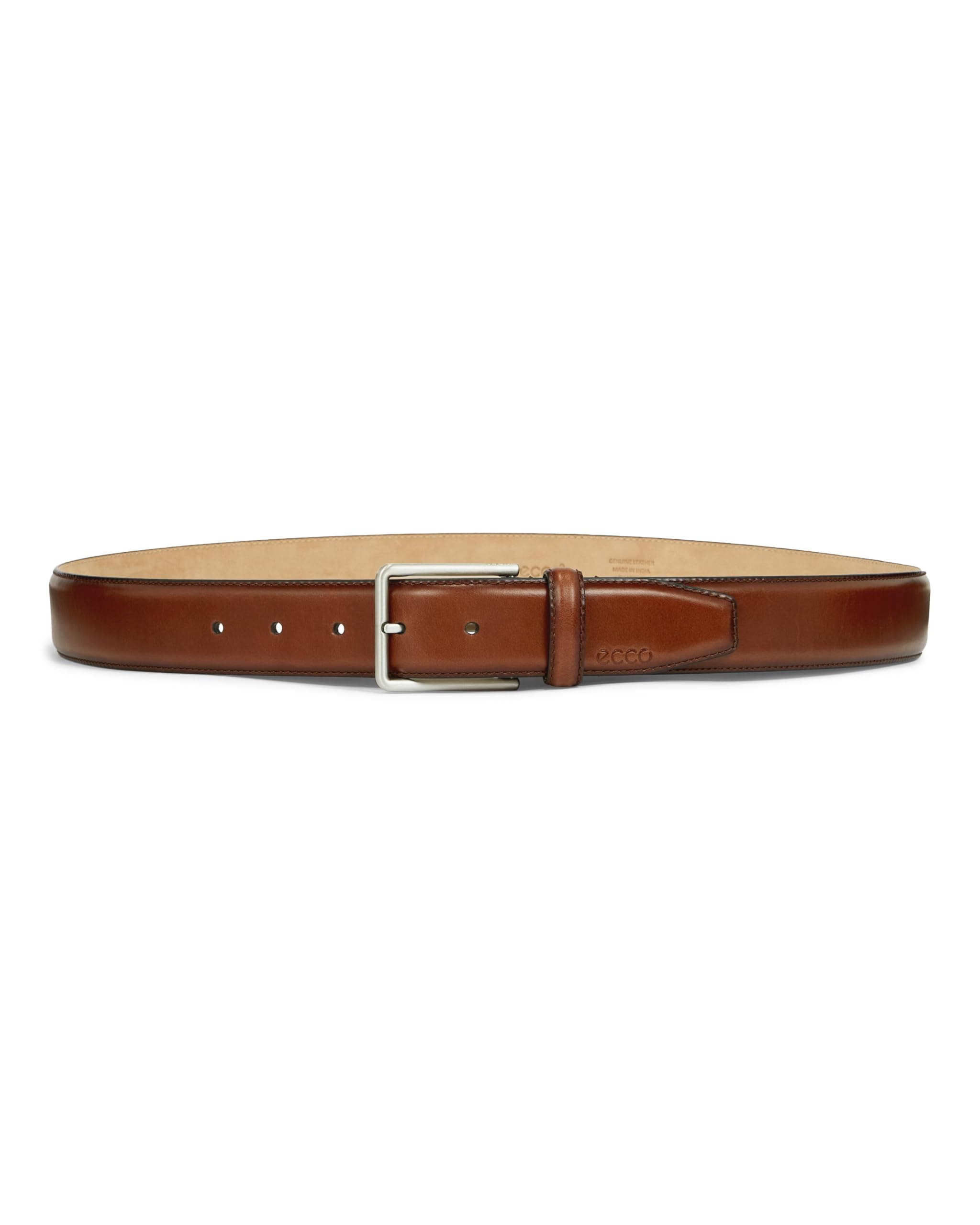 Photo 1 of ECCO Men's Bombae Formal Leather Belt, COGNAC, 100 CM