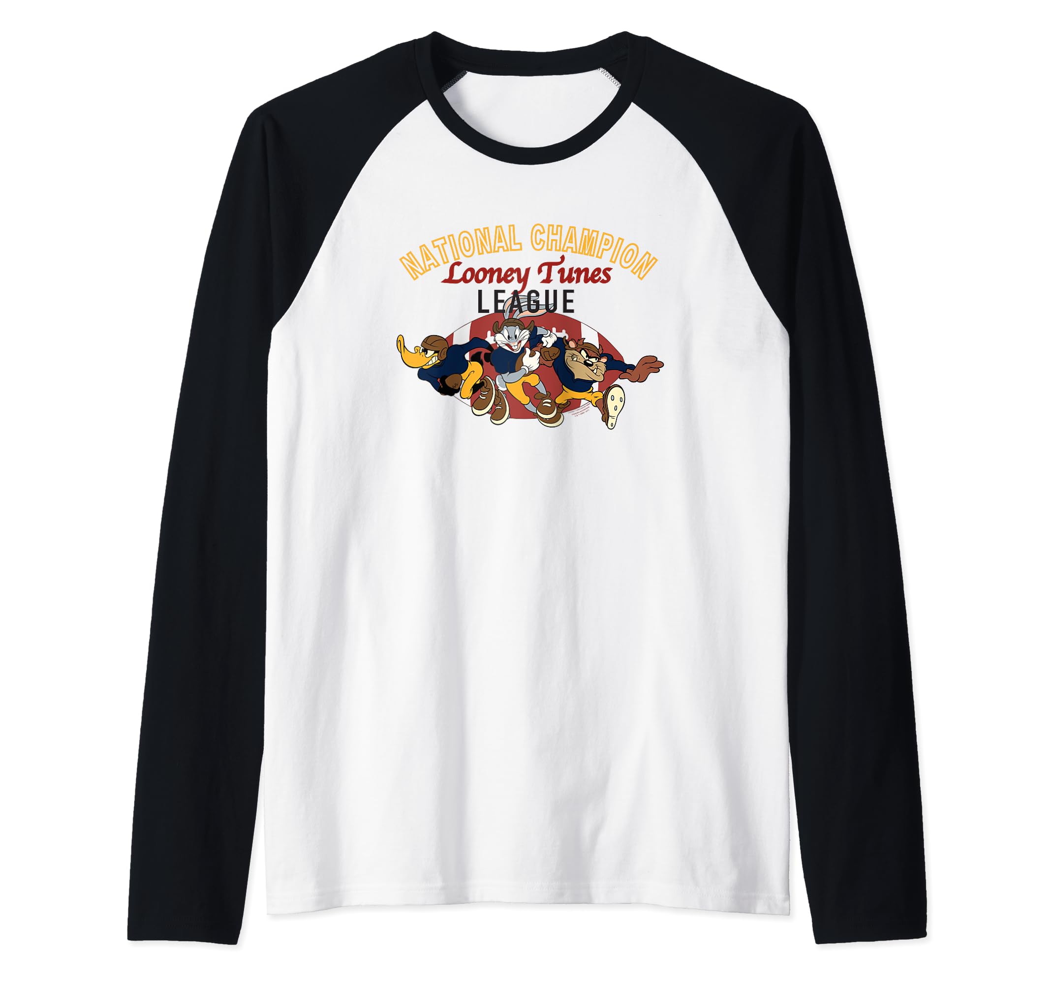 Looney Tunes American Football Raglan Baseball Tee