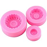 Mujiang Round Tire Silicone Jello Candy 3D Cake Molds Set Of 3